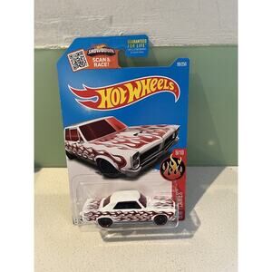 2016 Hot Wheels HW Flames 1965 Pontiac GTO - White FACTORY SEAL EDITION